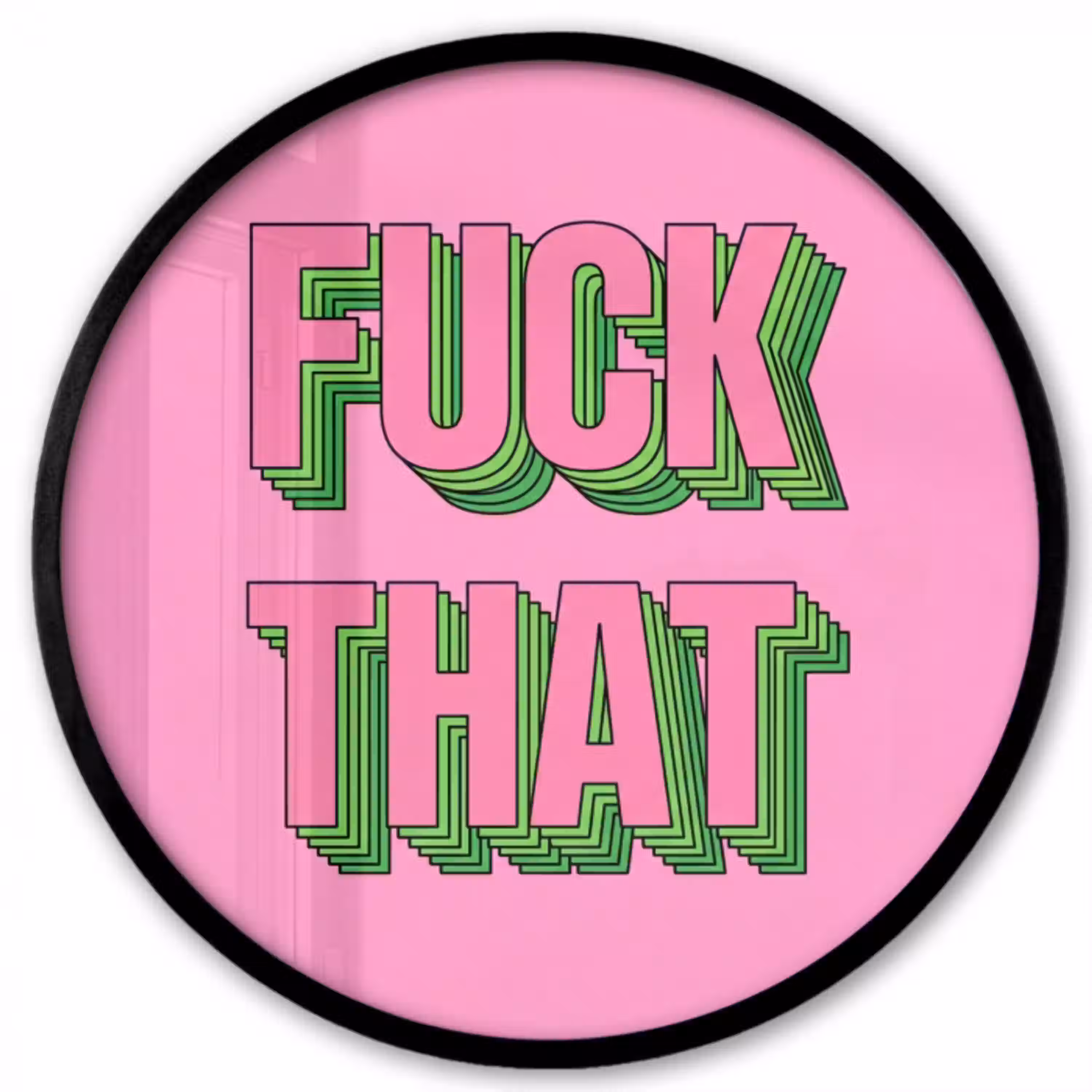 Tekst - Bold - Roze Fotolijst rond zonder passe partout klein -3d