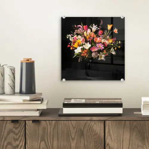 Vaas - Bloemen - Tulpen plexiglas 5mm klein -sfeer1
