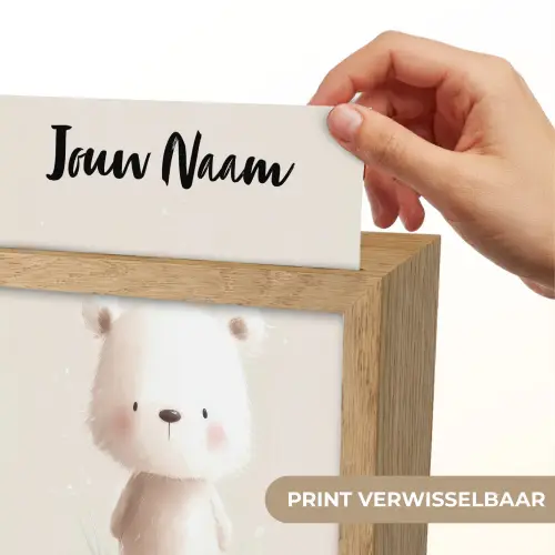 Beertje - Sneeuwvlokje - Wit - Pluizig Light Box met kabel (Kinderlampje) klein -USP_websiteprintNL
