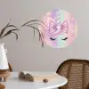 Eenhoorn - Glitters - Regenboog - Pastel Wandcirkel behangsticker klein -sfeer3