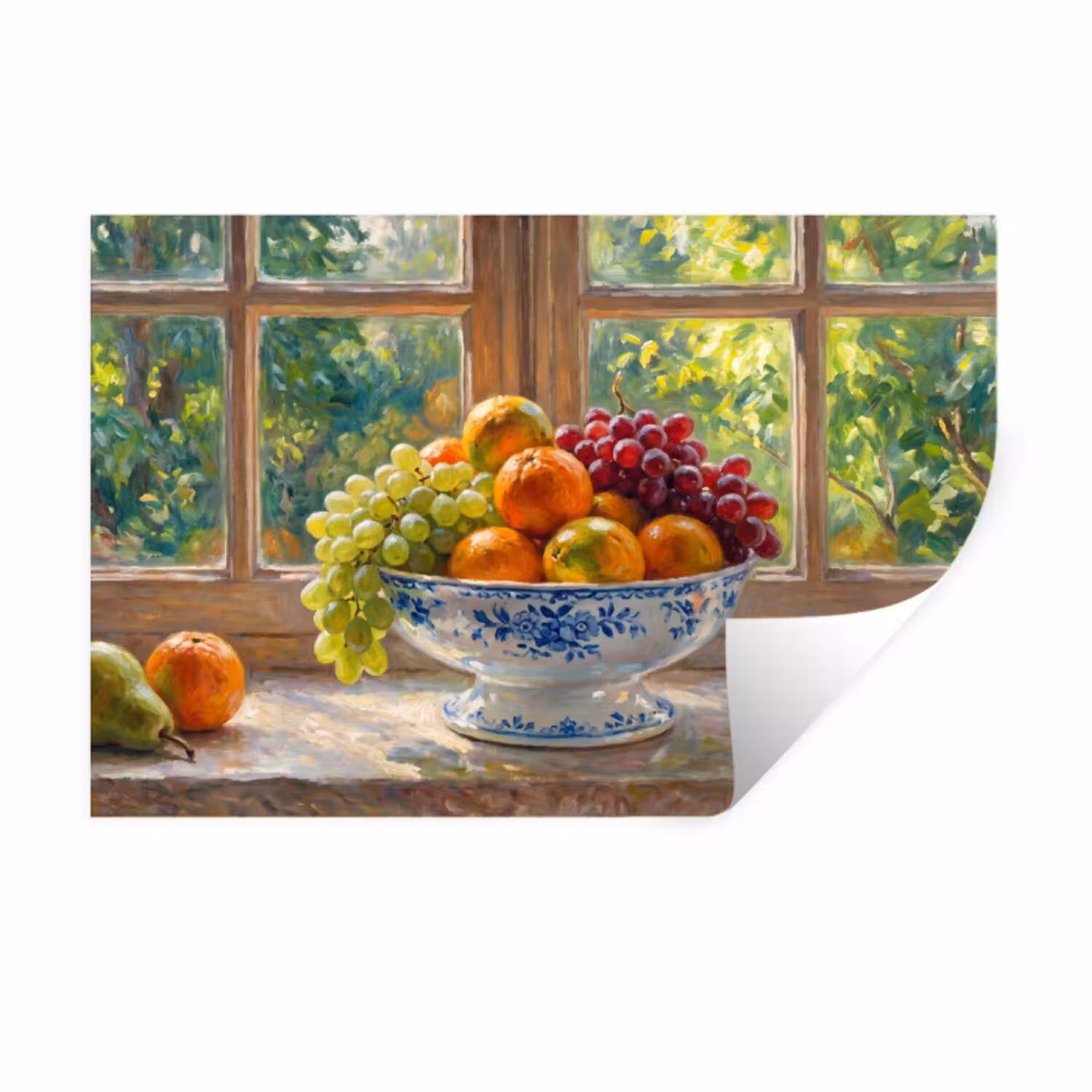 Fruit - Vensterbank - Natuur Muursticker klein -3d