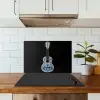 Ukelele - Delfts - Blauw - Muziek keuken achterwand spatscherm klein -sfeer2