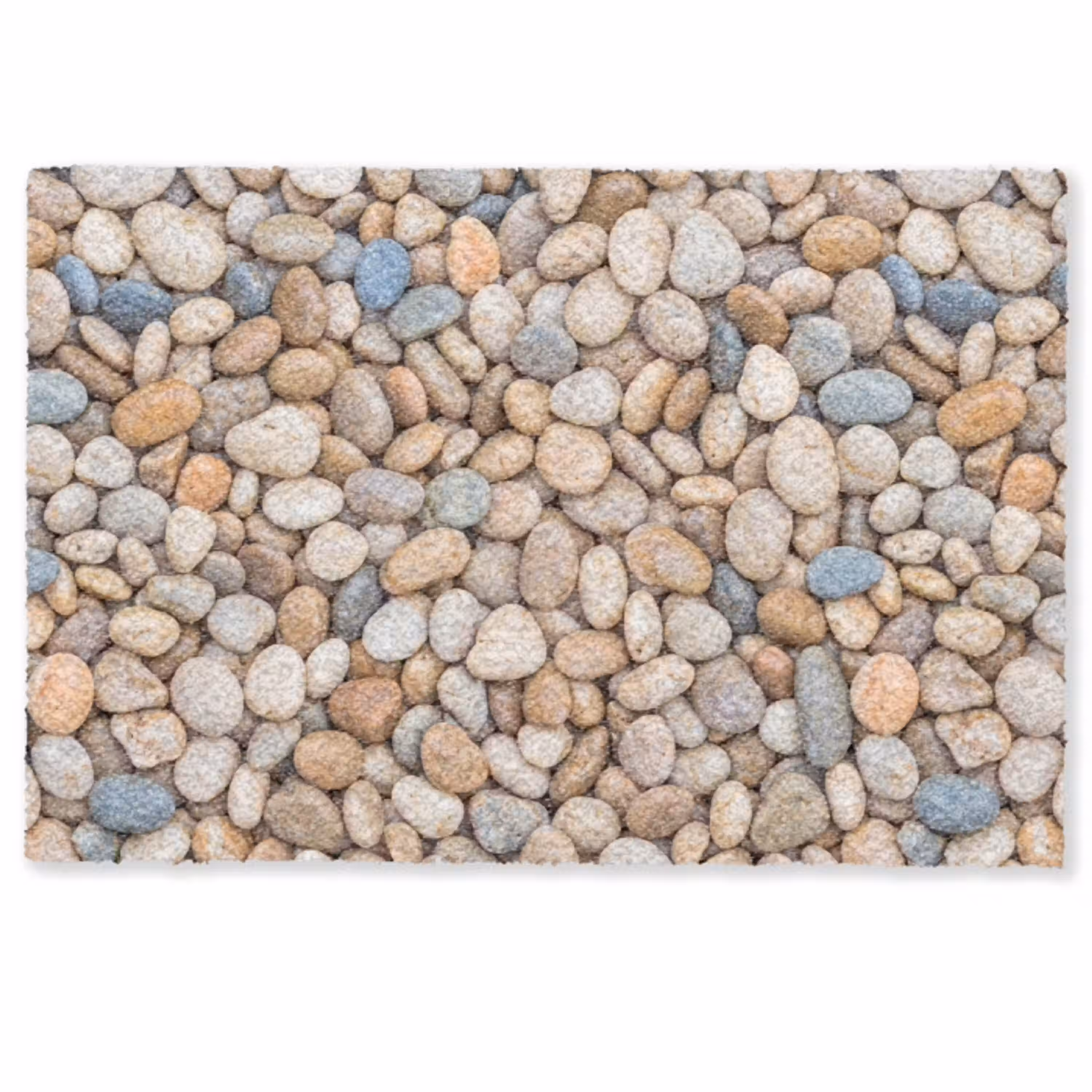 Kiezelstenen - Natuur - Textuur - Beige - Grijs Deurmat klein -zkaufland3d