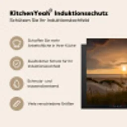 Duinzicht op Zonsondergang Inductie beschermer vinyl 3mm middel -tsfeer2_DE