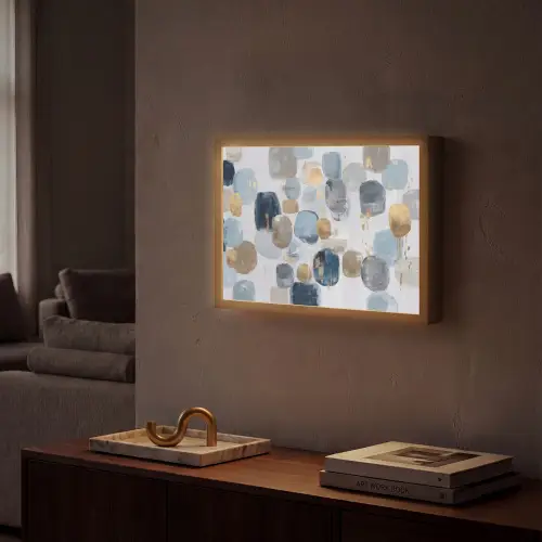 Abstract - Goud - Vormen Light Box met batterij (Wandlamp) middel -sfeer1