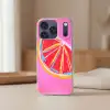 Grapefruit - Geschilderd - Roze - Strepen Telefoonhoesje iPhone 17 Pro klein -sfeer2