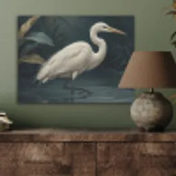 Reiger - Water - Natuur - Modern - Wit PET vilt klein -sfeer2