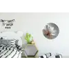 Bloem - Wit - Neutraal Wandcirkel aluminium klein -kinderkamer