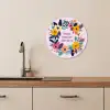 Bloemenkrans - Kleurrijk - Moeder KitchenYeah - Keuken - Wandcirkel Forex klein -sfeer3