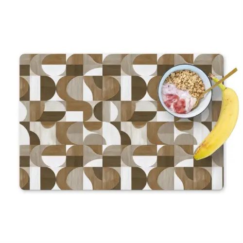 Abstract - Retro - Bruin Placemat vinyl groot 368 -zzzproduct_Kitchenyeah-website