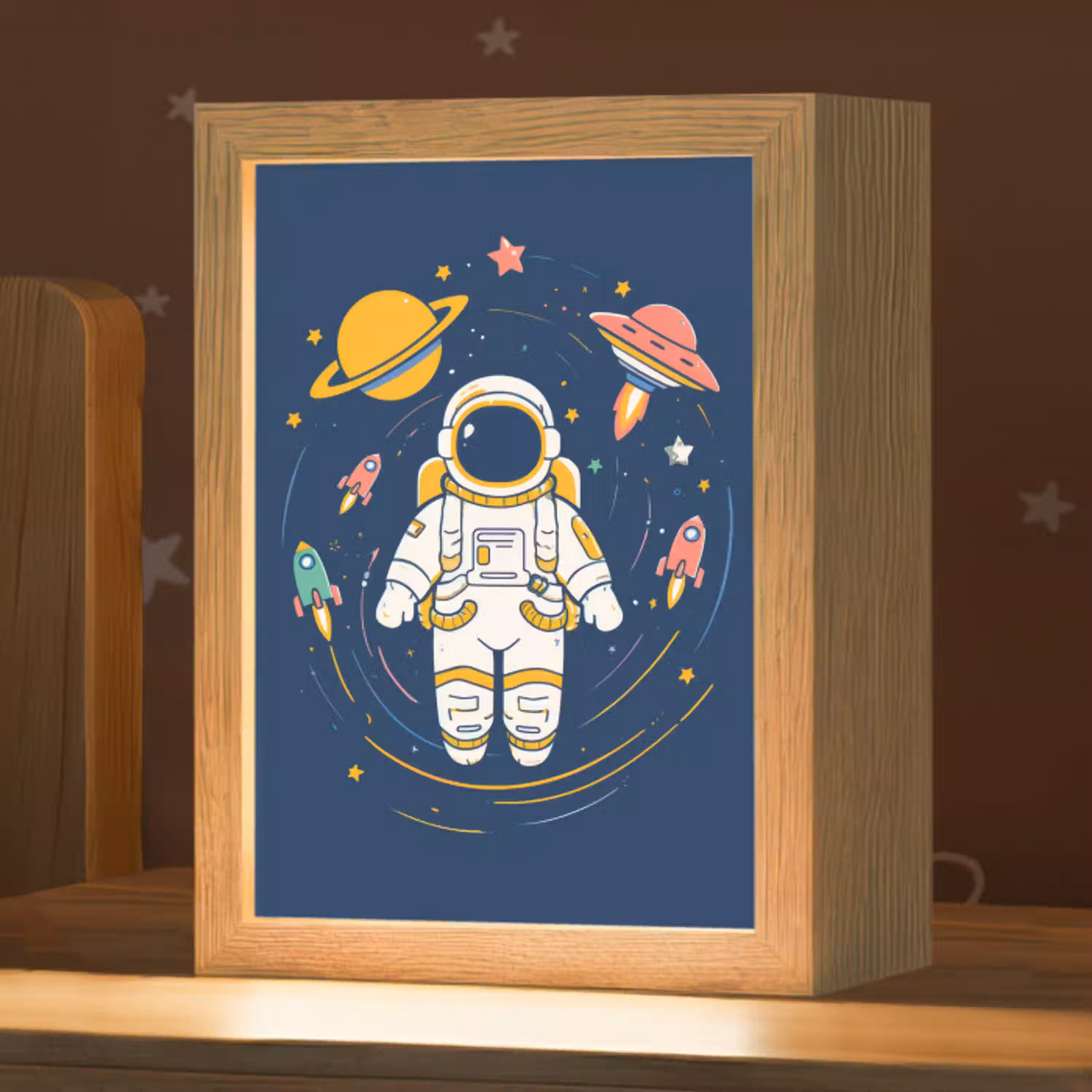 Astronaut - Planeten - Raket Light Box met kabel klein -zzz_3d_website