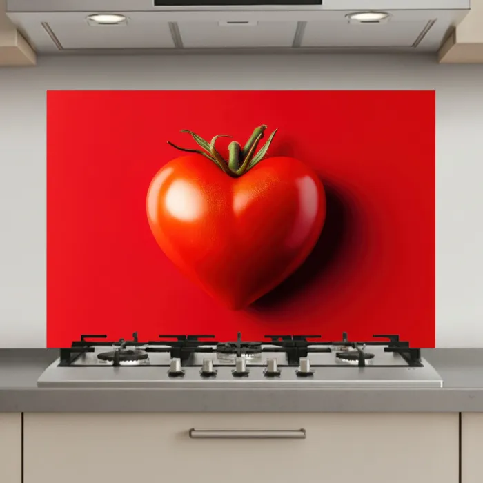 Tomaat - Rood - Hart keuken achterwand spatscherm klein -3d_website