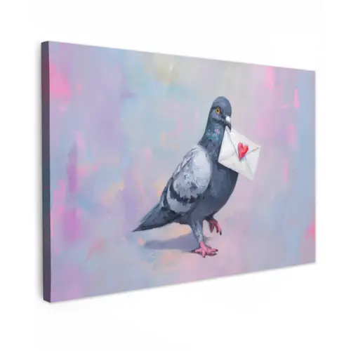 Duif - Envelop - Paars canvas 2cm klein -z3d