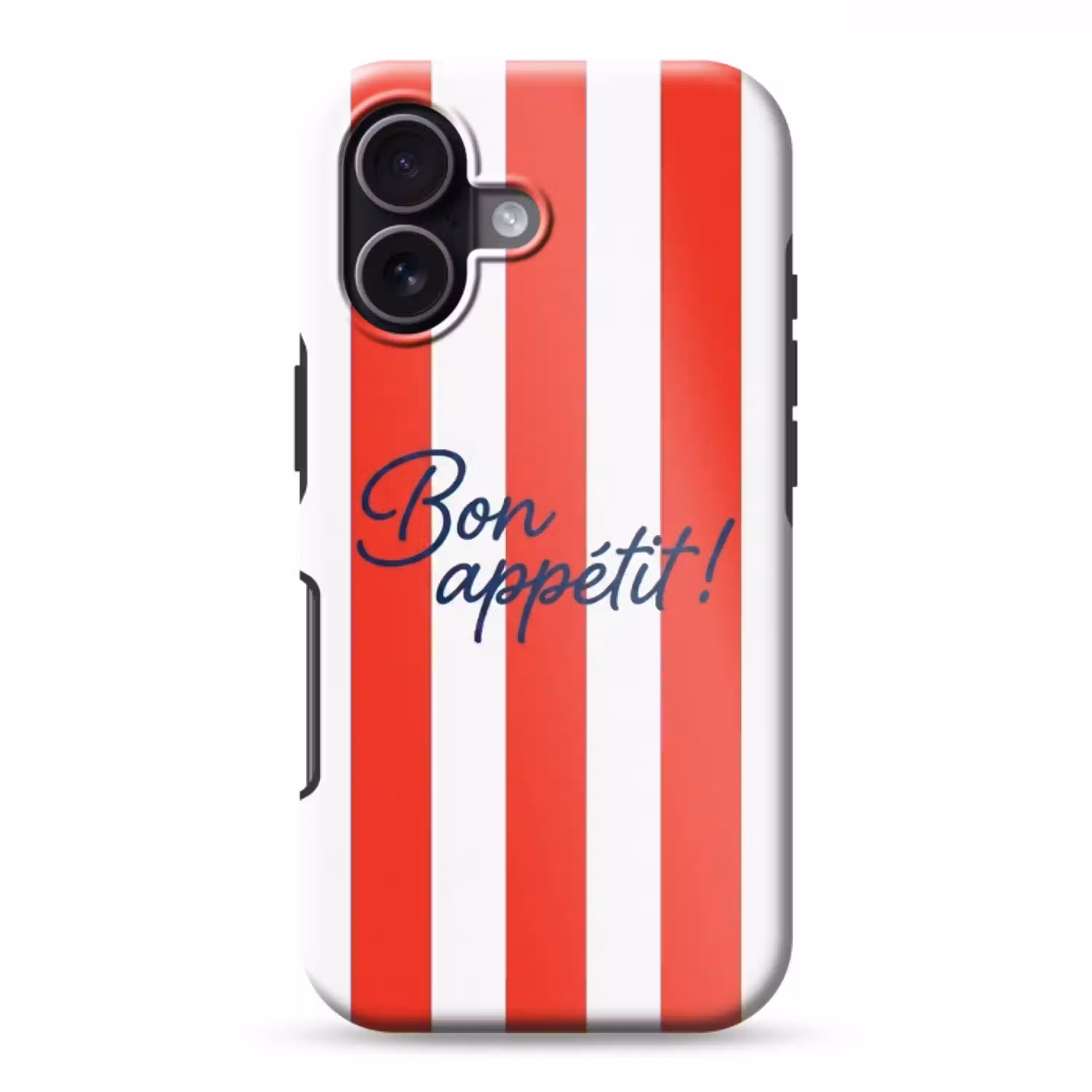 Eten - Spreuk - Keuken - Grafisch - Rood-Wit Toughcase MagSafe Apple iPhone 17 klein -3d