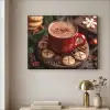 Chocolademelk - Mok - Winter - Kerst - Gezelligheid Textielframe - compleet frame klein -sfeer2