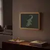 Krokodil - Groen - Tijgerachtig - Strepen Light Box met batterij (Wandlamp) middel -sfeer1