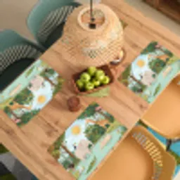 Jungle - Oase - Dieren - Kleurrijk Placemat vinyl groot -zzsfeer5_Kitchenyeah-website
