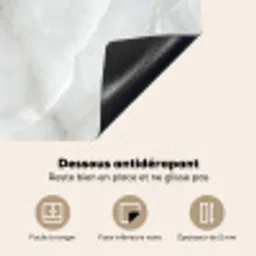 Gebroken Witte Marmerijsschotsen Inductie beschermer vinyl 3mm middel -usfeer4_FR