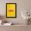 Geel - Roze - Oh - 3D fotolijst zwart zonder passe partout klein -sfeer5