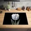 Tulp - Patroon - Blauw Inductie beschermer vinyl 3mm klein -sfeer5