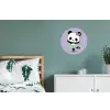 Panda - Paars - Sierlijk - Kawaii Wandcirkel aluminium klein -slaapkamer