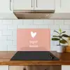Presentje voor Moederdag super mama lichtroze/wit keuken achterwand spatscherm klein -sfeer2