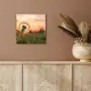 Paardenbloem - Zonsondergang - Veld aluminium wit klein -sfeer4