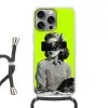 Vrouw - Sterrenhemel - Groen Hoesje iPhone 16 Pro Max met koord klein -3d