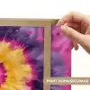 Tie dye - Hartvorm - Vlammen - Oranje Light Box met batterij (Wandlamp kind) middel -USP_websiteprintNL