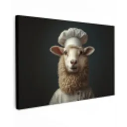 Schaap - Wol - Kok canvas 2cm klein -z3d