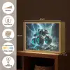 Monstertruck - Bliksem - Blauw - Jongens - Auto Light Box met batterij (Wandlamp kind) middel -USP_websiteoverzichtNL