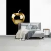 Appel - Goud - Chrome - Zwart fotobehang vinyl groot -slaapkamer