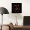 Bloemen - Oranje - Roze - Zwart aluminium wit klein -sfeer5