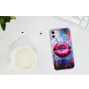 Graffiti - Lippen - Felroze - Geschilderd Telefoonhoesje iPhone 11 klein -oordop11