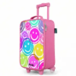 Kleurrijke glimlachexplosie Kinderkoffer - Roze klein -productfoto_schuin
