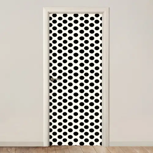 Klassiek - Stippen - Zwart deurposter klein 289 -3d_beige