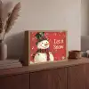 Sneeuwpret - Winter - Sneeuwpop Light Box met batterij (Wandlamp) middel -sfeer2