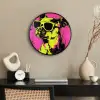 Hond - Zonnebril - Roze - Art Fotolijst rond zonder passe partout klein -sfeer1