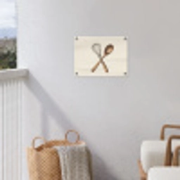 Garde - Hout - Beige tuinposter los doek klein -sfeer8
