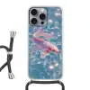 Vis - Water - Blauw - Licht Hoesje iPhone 16 Pro Max met koord klein -3d