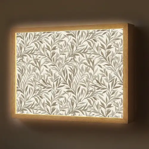 Takken - Botanisch - Taupe Light Box met batterij (Wandlamp) middel 907 -z3d_website