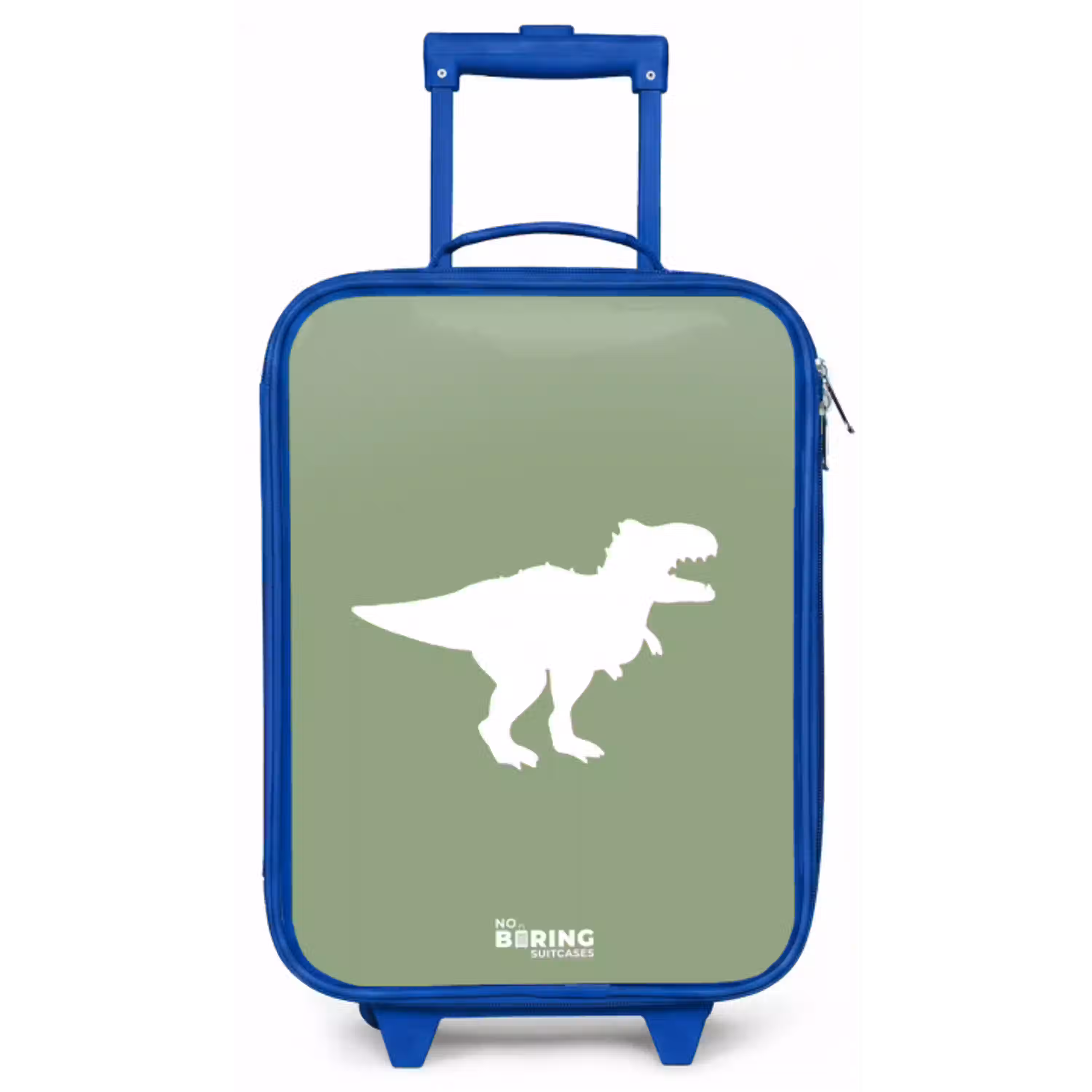 Groen met T-rex dino Kinderkoffer - Blauw klein -zz3dotto