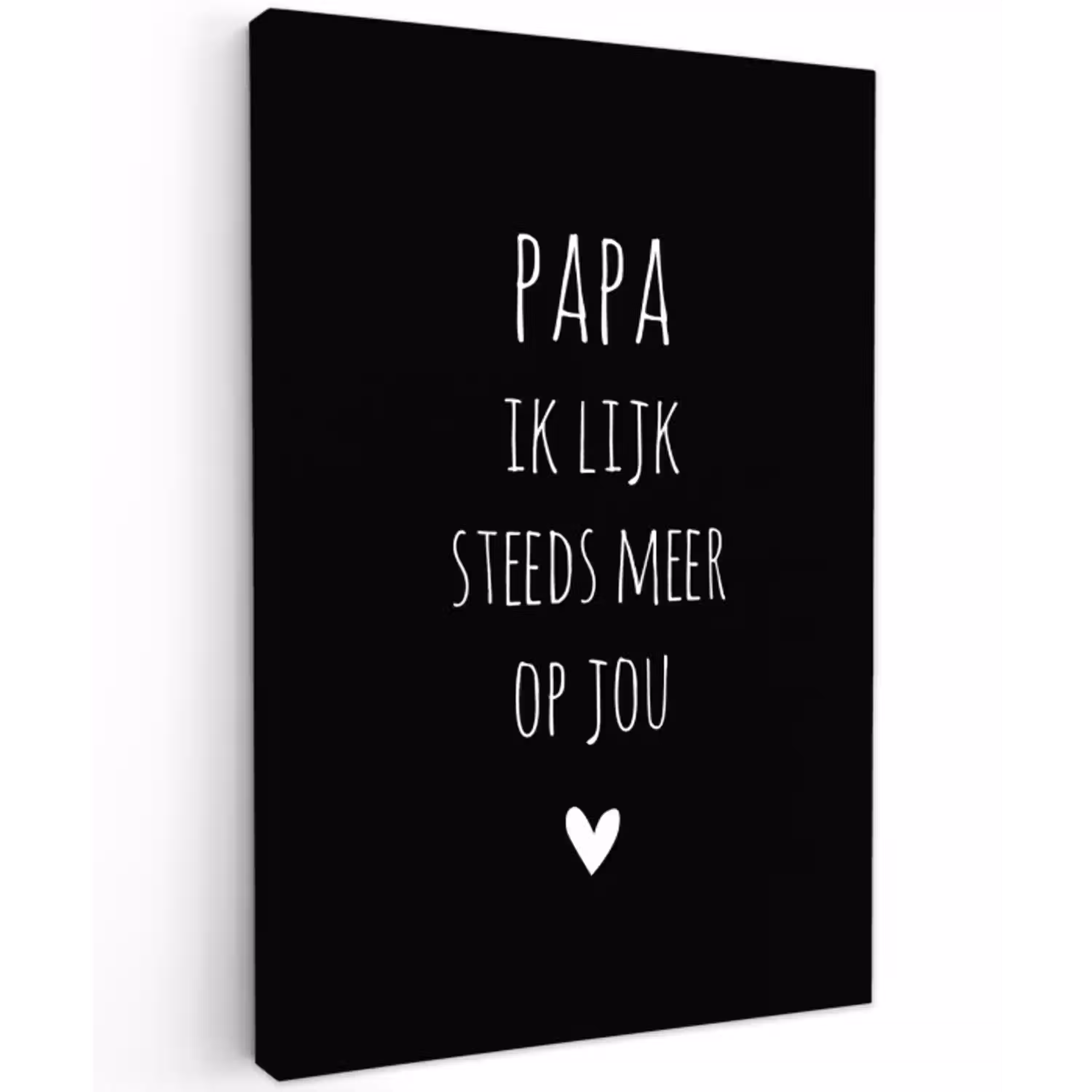 Papa ik lijk steeds meer op jou - Quotes - Stef Bos - Papa - Spreuken Tuinposter op houten frame 2 cm dik klein -3d