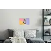 Koptelefoon - Mintgroen - Draad Muursticker klein -slaapkamer