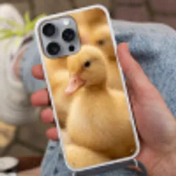 Pijltje - Eend - Natuur - Geel Hoesje iPhone 16 Pro Max met koord klein -sfeer3