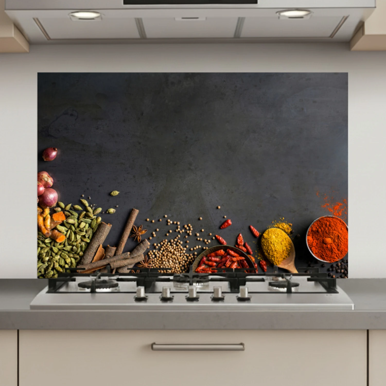 Kruiden - Eten - Specerijen - Zwart - Paprika - Kaneel keuken achterwand spatscherm klein -3d_website