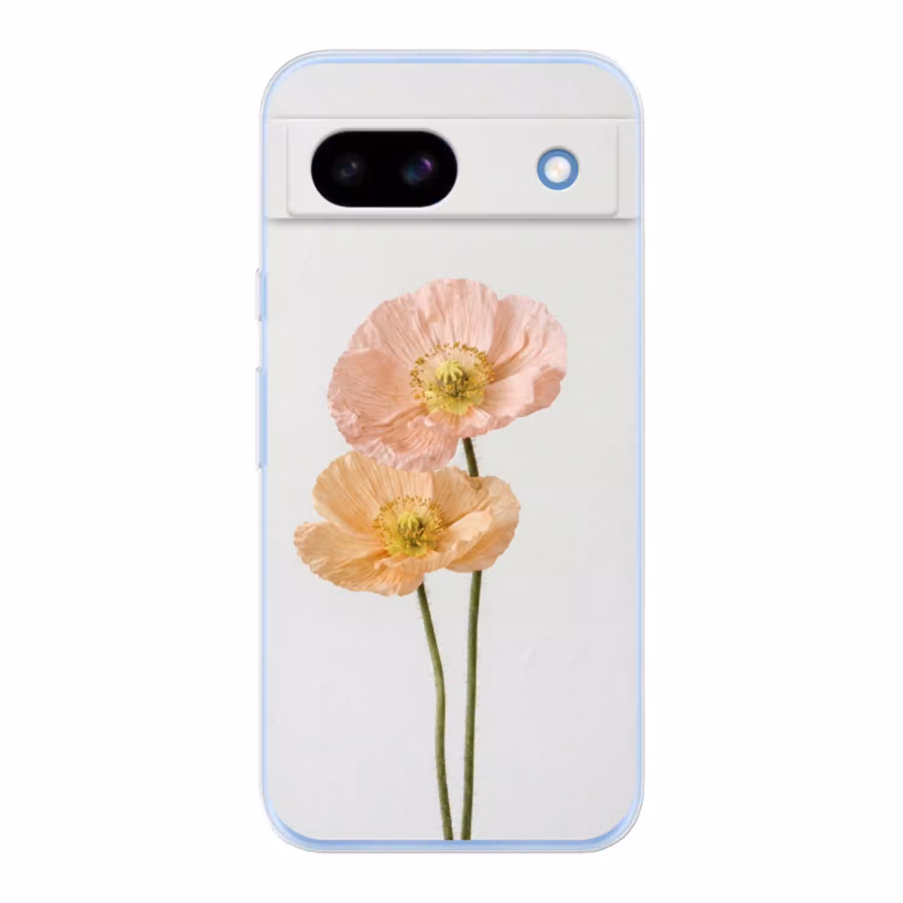 Papavers - Botanisch - Roze Telefoonhoesje Google Pixel 8 a klein -3d