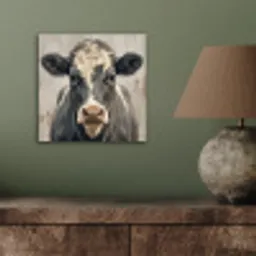 Koe - Portret - Dieren - Modern aluminium wit klein -sfeer2