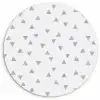 Blauw - Driehoek - Patroon Wandcirkel plexiglas klein 852 -3d