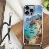 Kustdorp - Schilderij - Rotsen - Boten Hoesje iPhone 16 Pro Max met koord klein -sfeer4